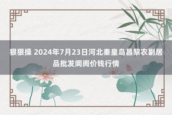 狠狠操 2024年7月23日河北秦皇岛昌黎农副居品批发阛阓价钱行情