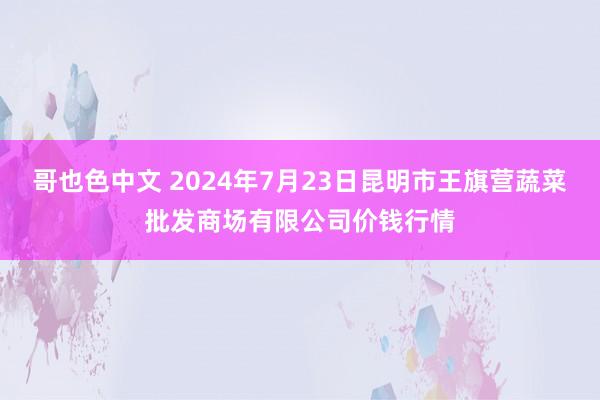 哥也色中文 2024年7月23日昆明市王旗营蔬菜批发商场有限公司价钱行情