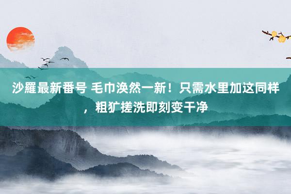 沙羅最新番号 毛巾涣然一新！只需水里加这同样，粗犷搓洗即刻变干净