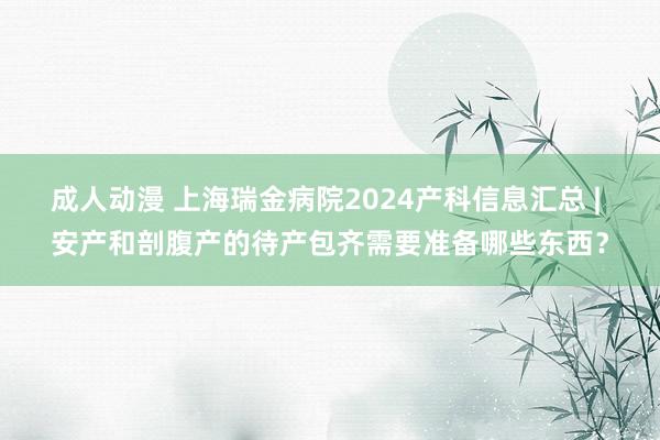 成人动漫 上海瑞金病院2024产科信息汇总 | 安产和剖腹产的待产包齐需要准备哪些东西？